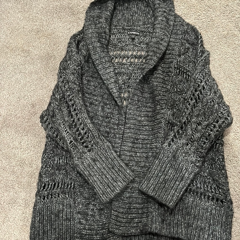 Express black/grey knit sweater